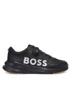 BOSS Детски кецове - момчета - черни - текстил