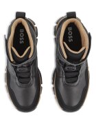 BOSS Kidswear Боти с велур Черен/Бежов