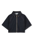 BOSS Kidswear Дънково яке с къс цип Тъмносин