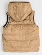 BOSS Kidswear Двулицев елек с пухена вата Светло бежово