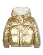 BOSS Kidswear Двулицево зимно яке - Златист/Слонова кост
