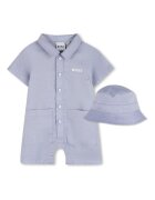 BOSS Kidswear Къс гащеризон с шапка Лавандула