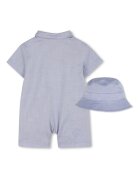 BOSS Kidswear Къс гащеризон с шапка Лавандула