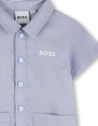 BOSS Kidswear Къс гащеризон с шапка Лавандула