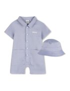 BOSS Kidswear Къс гащеризон с шапка - Лавандула