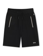 BOSS Kidswear Къс памучен панталон - Черен