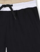 BOSS Kidswear Памучна тениска и бермуди с лого Черен/Бежов