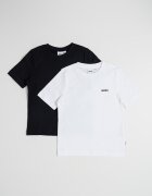 BOSS Kidswear Памучни тениски с лого 2 броя Бял/Черен