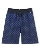 BOSS Kidswear Плувни шорти с шарка Тъмносин