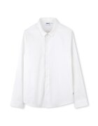 BOSS Kidswear Риза от памук без шарка Бял