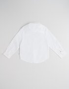 BOSS Kidswear Риза с дълги ръкави Бял/Черен