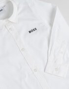 BOSS Kidswear Риза с дълги ръкави Бял/Черен