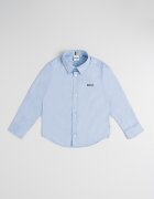 BOSS Kidswear Риза с дълги ръкави Черен/Небесносин