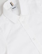 BOSS Kidswear Риза с къси ръкави и лого Бял