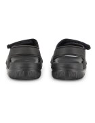 BOSS Kidswear Сандали от еко кожа с велкро и лого Черен