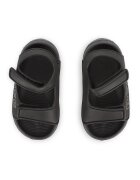 BOSS Kidswear Сандали от еко кожа с велкро и лого Черен