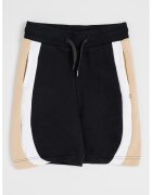 BOSS Kidswear Шорти с памук с регулираща се талия - Черен/Светло бежово