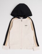 BOSS Kidswear Спортен екип с качулка и цветен блок Черен/Светло бежово