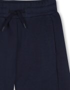 BOSS Kidswear Тениска с шарка и разкроени бермуди Бял/Ултрамарин синьо