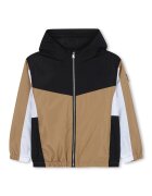 BOSS Kidswear Яке с качулка - Бял/Черен/Сиво-кафяв