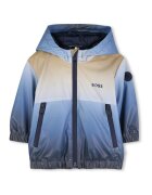 BOSS Kidswear Яке с качулка и джобове - Бежов/Ледено синьо