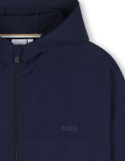 BOSS Kidswear Яке с качулка и лого Ултрамарин синьо
