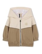 BOSS Kidswear Яке с цип и качулка - Бежов/Каки