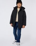 BOSS Kidswear Зимно яке с качулка и цип Черен