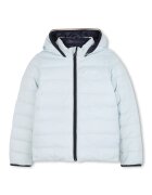 BOSS Kidswear Зимно яке с пухена вата - цип и лого - Сиво-кафяв/Крем
