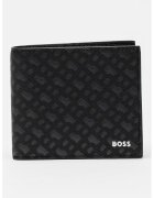 BOSS Кожен портфейл Zair с десен - Черен