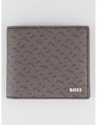 BOSS Кожен портфейл Zair с десен - Черен/Кафяв