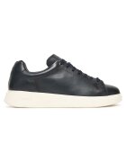 BOSS Мъжки кецове модел Dark Blue 401 - естествена кожа