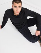 BOSS Памучна блуза Tacks с пришито лого Черен