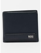 BOSS Портфейл Jinko с двойно прегъване и лого - Ултрамарин синьо