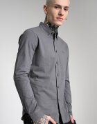 BOSS Риза Myjersey с копчета на яката Tъмносив