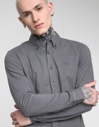 BOSS Риза Myjersey с копчета на яката Tъмносив