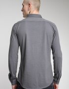 BOSS Риза Myjersey с копчета на яката Tъмносив