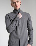 BOSS Риза Myjersey с копчета на яката Tъмносив
