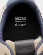 BOSS Скосени спортни обувки Vinston от велур и текстил Коняк кафяв/Крем/Tъмносив