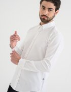 BOSS СЛим риза Roan с копчета на яката Бял