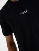 BOSS Слим тениска с шарка на гърба Черен/Сив