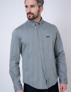 BOSS Стандартна риза Oxford с бродирано лого Бял/Зелени аспержи