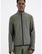 BOSS Суитшърт с цип и миди яка - Тъмно каки