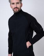 BOSS Суитшърт Urban Tech с модал с цип Черен
