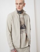 BOSS Суитшърт Zestart с цип и лого Светло сив