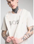 BOSS Тениска Future с овално деколте - Светло бежово