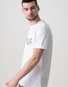 BOSS Тениска с лого Зелен/Мръснобял