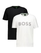 BOSS Тениска с овално деколте - 2 броя - Черен/Бял