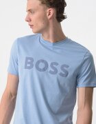 BOSS Тениска Thinking с гумирано лого Лавандула/Мандарина