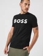 BOSS Тениска Thinking с лого Черен